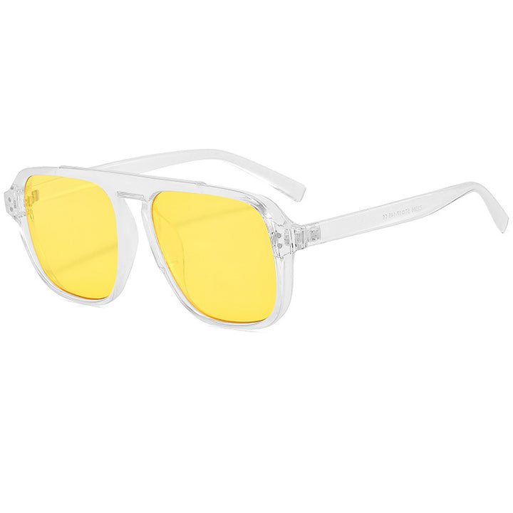 Women's geometric sunglasses with polarized yellow lenses Skanto