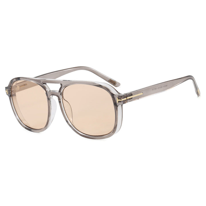 Women's square sunglasses with luxurious plastic frame and mirrored lenses Skanto