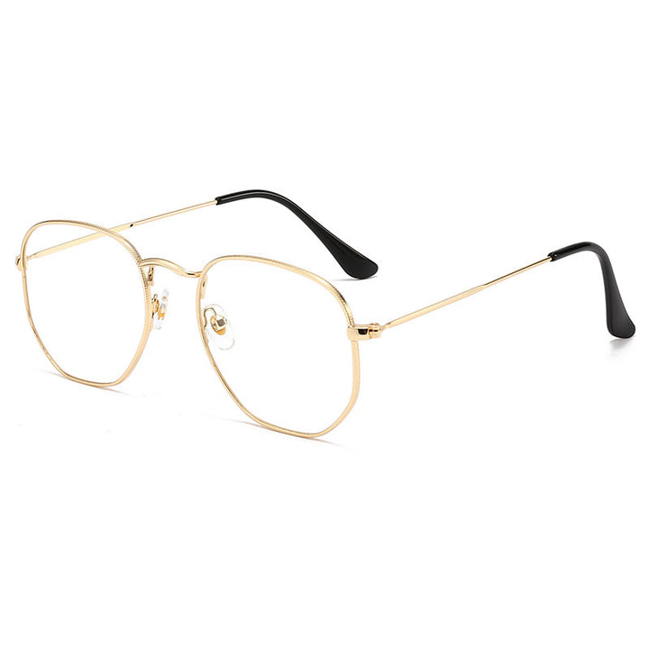Dame Oversized solbriller med elegant gullmetallramme og solid UV-beskyttelse Skanto