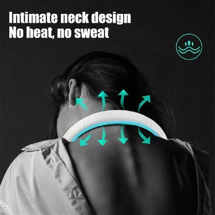 Unisex en størrelse ergonomisk U-formet bærbar nakke kjøleventilator med bladløs luftstrøm Skanto