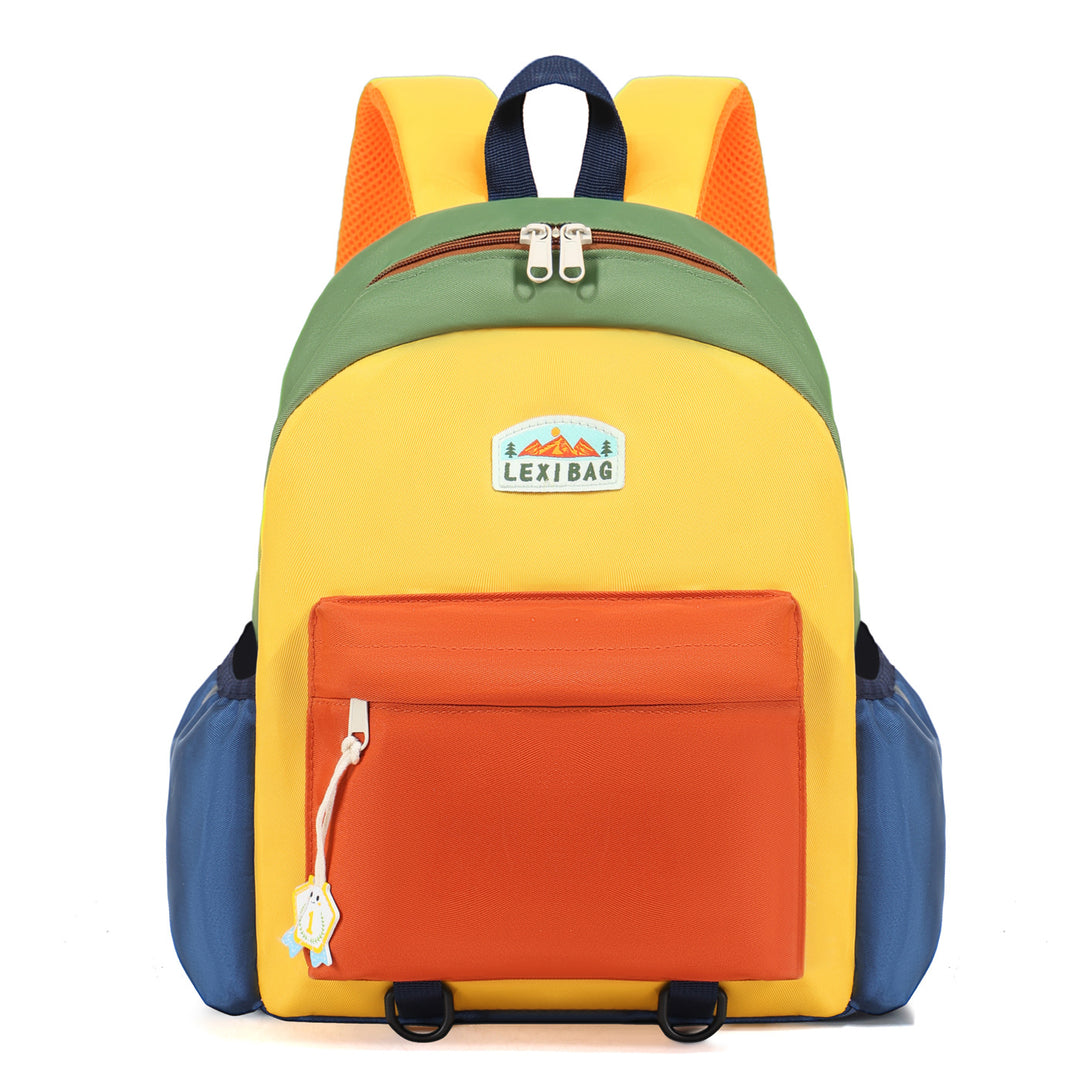 Fargerik Multi-Compartment Skole Ryggsekk Skanto