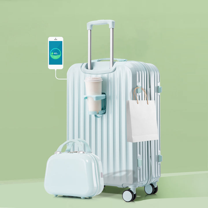 Unisex Smart Charging Hard-Shell Travel Suitcase Skanto