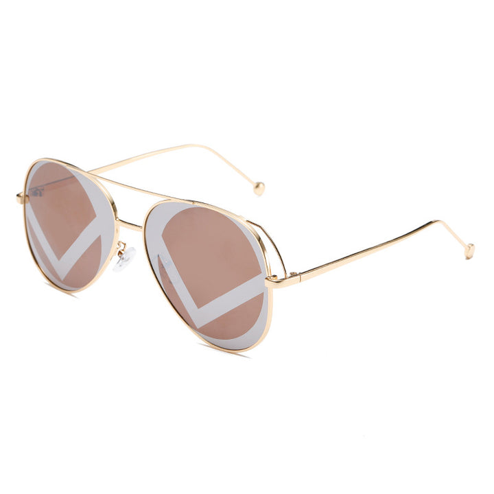Dames fashionable geometriske solbriller Skanto