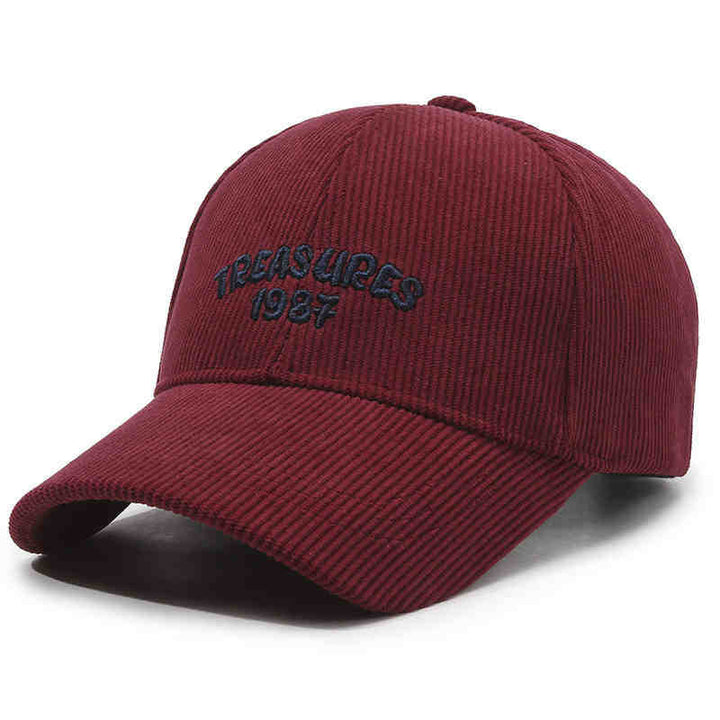 Kvinne Cordfløyel Brodert Baseball Caps Skanto