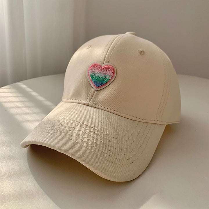 Kvinne Casual Hjerte Brodert Baseball Caps Skanto
