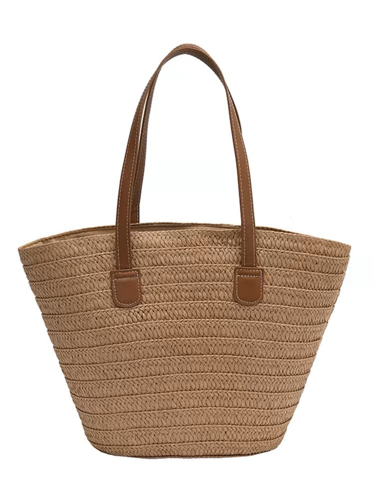 Designer-bag med elegante kunstlærhåndtak Skanto