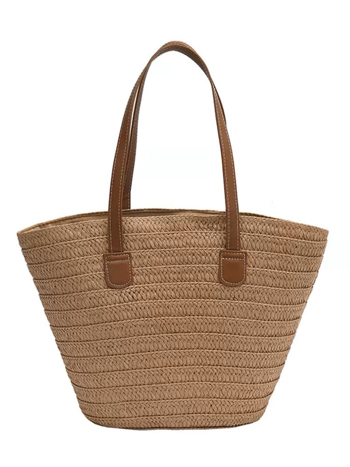 Designer-bag med elegante kunstlærhåndtak Skanto