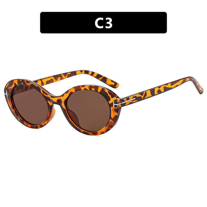 Women's fashionable sunglasses with innovative oval frame and UV protection Skanto