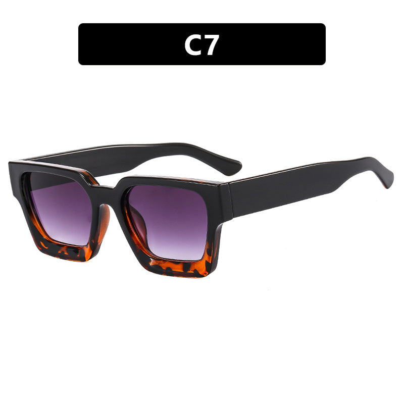 Women's Fashion Square Sunglasses with Robust Frame and Yellow Lenses Skanto