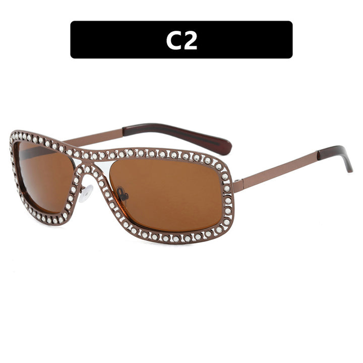 Women's fashionable sunglasses with sparkling frame Skanto