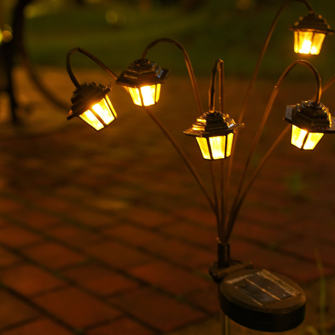 Dekorative Multi-Head Solhager Stake Lanterns Med Varm LED Skanto