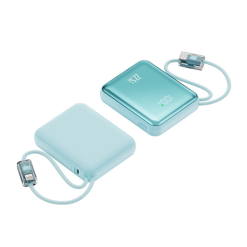 Ultra-slank powerbank med integrert ladeport og digital ladeindikator Skanto