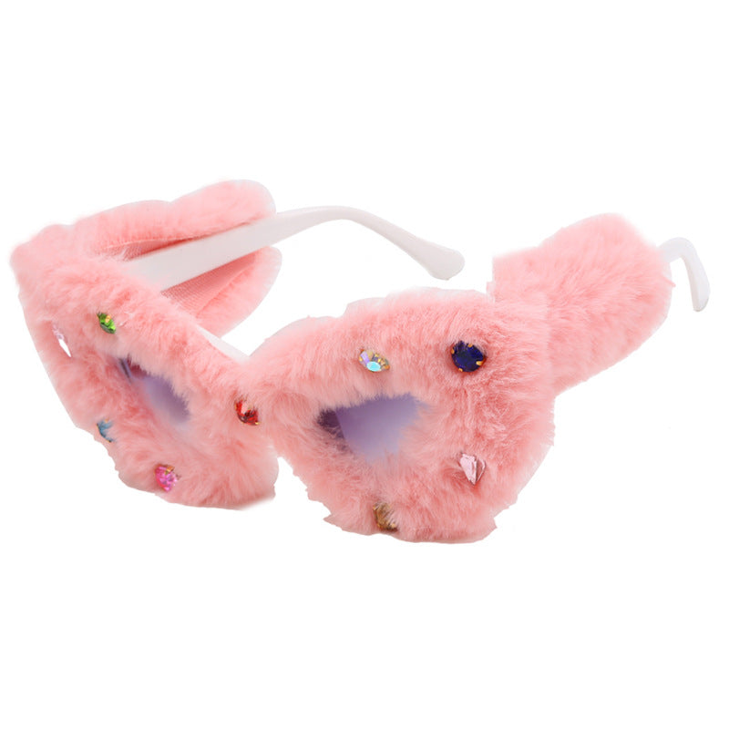 Women's eye-catching, padded sunglasses with decorated frame Skanto