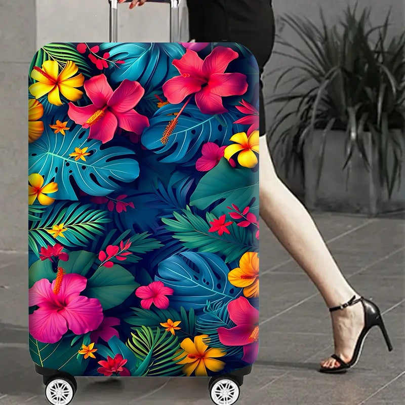 Dame Hard skall reise koffert med tropisk blomster mønster Skanto