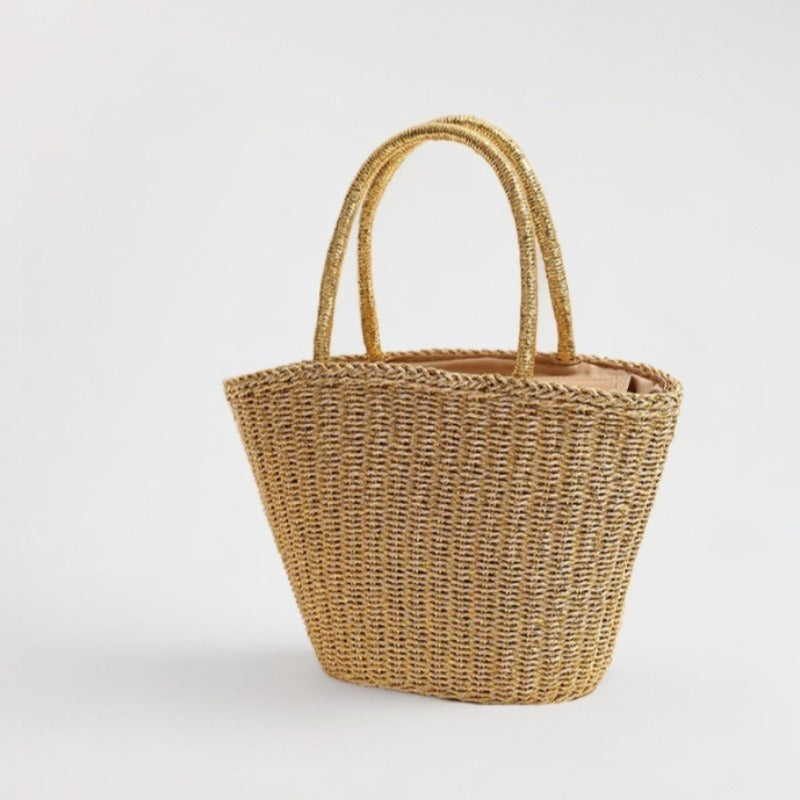 Handmade basket bag with sturdy handles Skanto