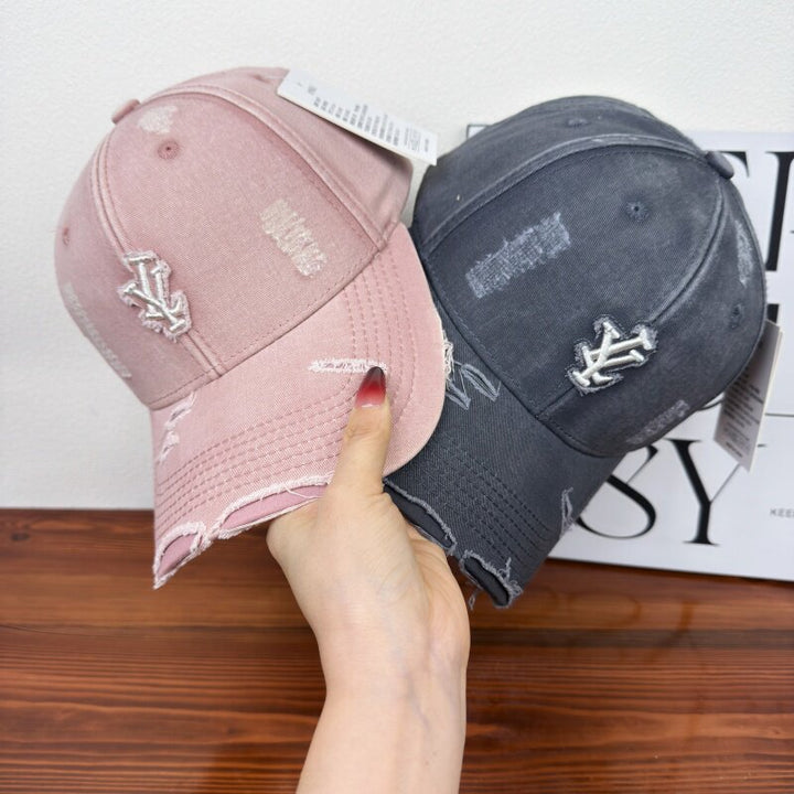 Herres Slitt Denim Justerbar Baseball Cap Skanto