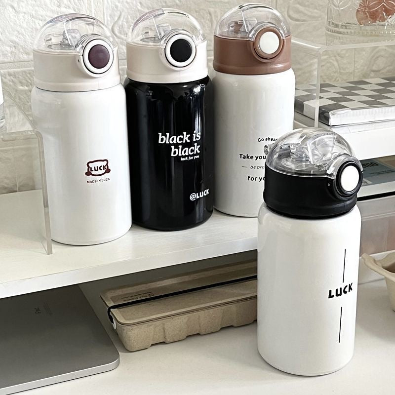 Damen Isoliertrinkflasche mit innovativem Klappdeckel und praktischem Griff Skanto