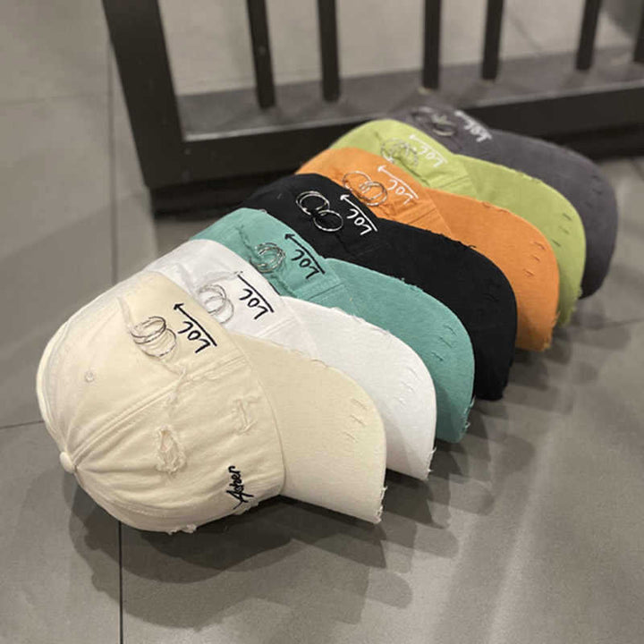 Unisex Slittet Jean Justerbar Caps Skanto