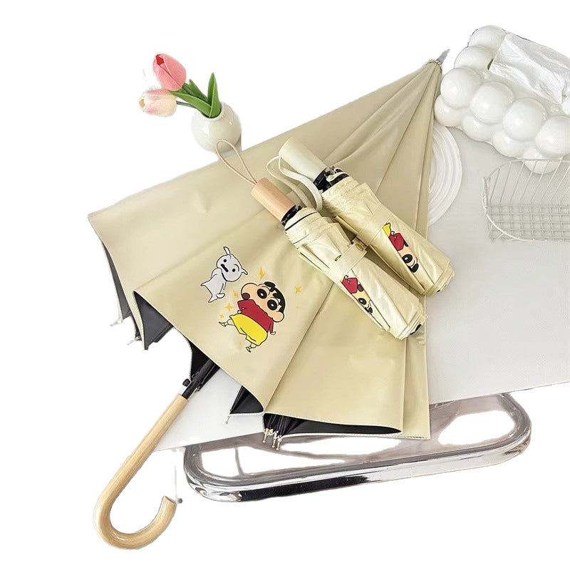 Damer foldbar paraply med kreativt karakterdesign Skanto