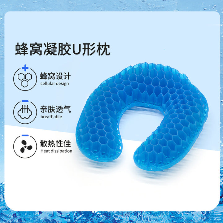 Unisex nan ergonomisk U-formet gel nakkepute med bikake struktur Skanto