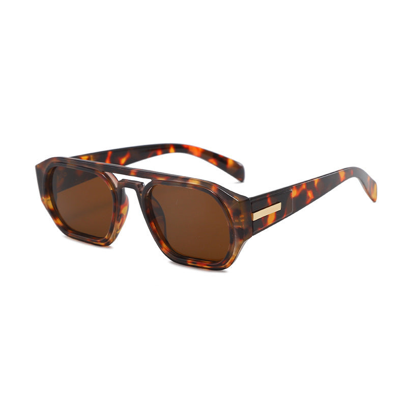 Women's fashionable rectangular glasses with elegant metal accent Skanto