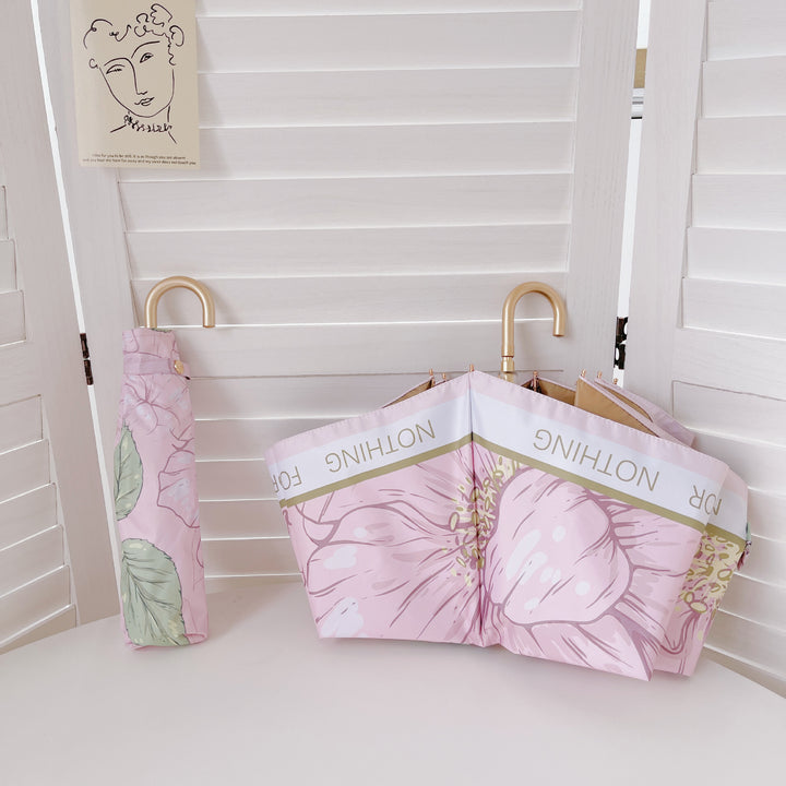 Dame elegant og kreativ sammenleggbar paraply med hjerte-design Skanto
