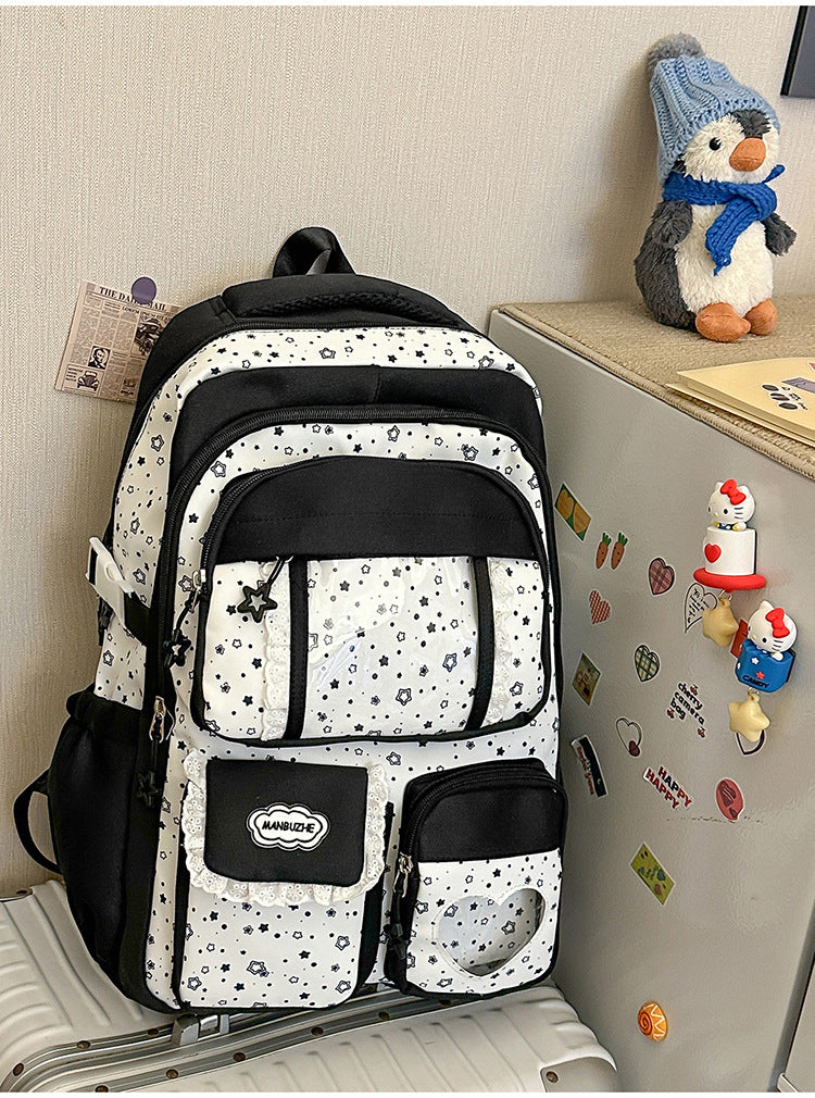 Søt Plush Karakterdesign Skole Ryggsekk