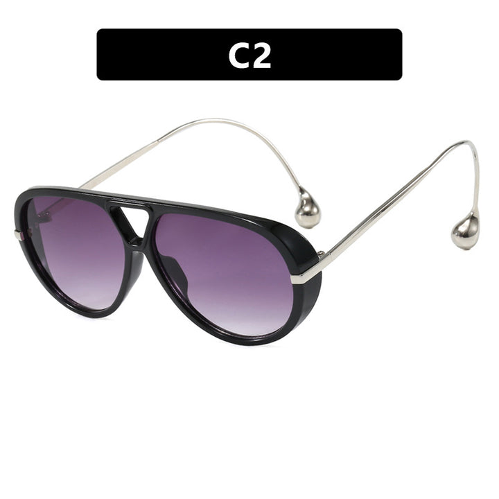 Women's Fashionable Pilot Sunglasses with Luxurious Metal Frame Skanto