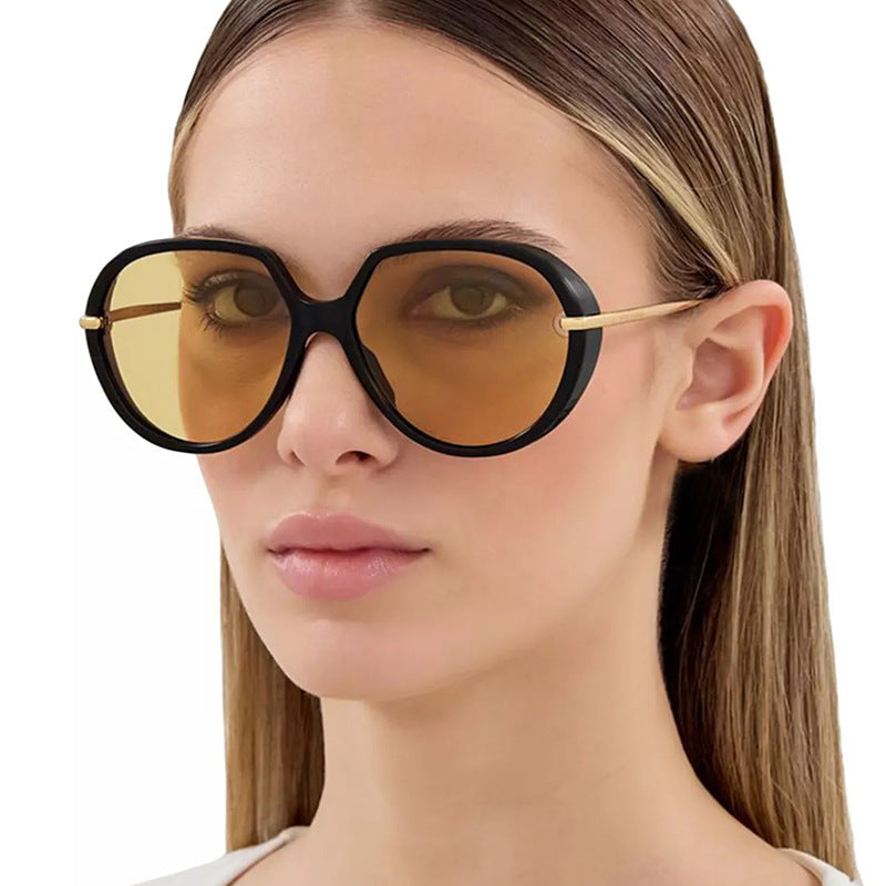 Women's Cat-Eye Sunglasses with Glare-Free UV Protection and Luxurious Metal Frame Skanto