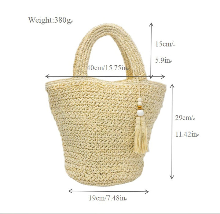 Flettet sommer tote bag Skanto
