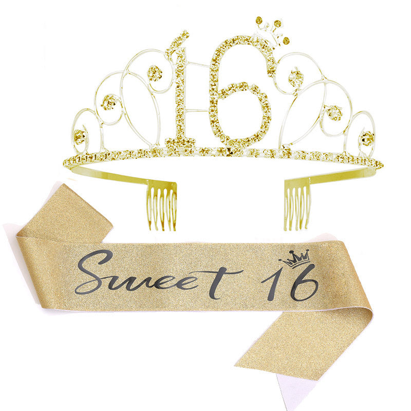 Dame Glitrende Tiara med festlig "50 & Fabulous"-design Skanto