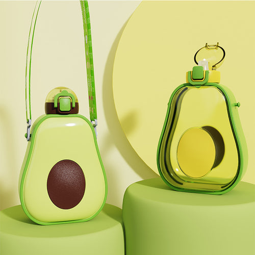 Damen Avocado Drikkeflaske med lekkasjesikker lukking og integrert bæresnor Skanto