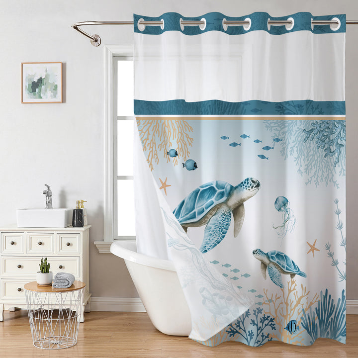 Oceansk Tema Dusjforheng Skanto