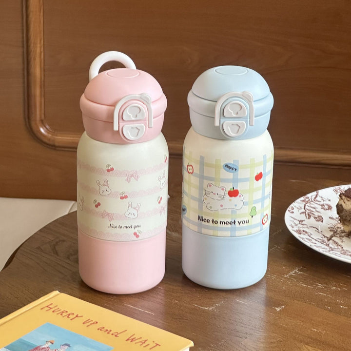 Damen Isoliertrinkflasche mit praktischem Klappverschluss und fröhlichem Design Skanto