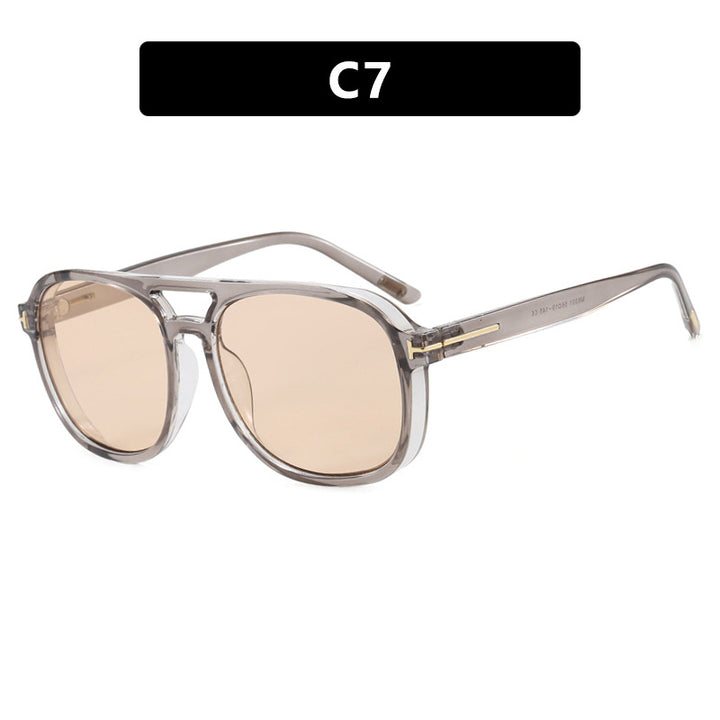 Women's square sunglasses with luxurious plastic frame and mirrored lenses Skanto