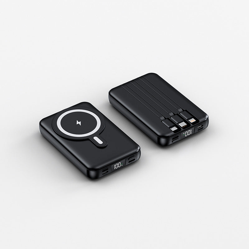 Bærbar powerbank med trådløs ladefunksjon og digital skjerm Skanto