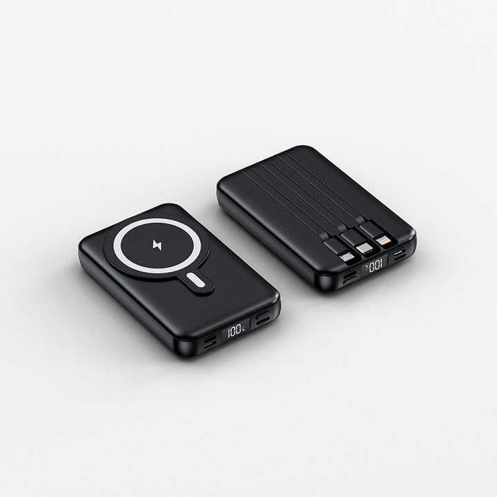 Bærbar powerbank med trådløs ladefunksjon og digital skjerm Skanto