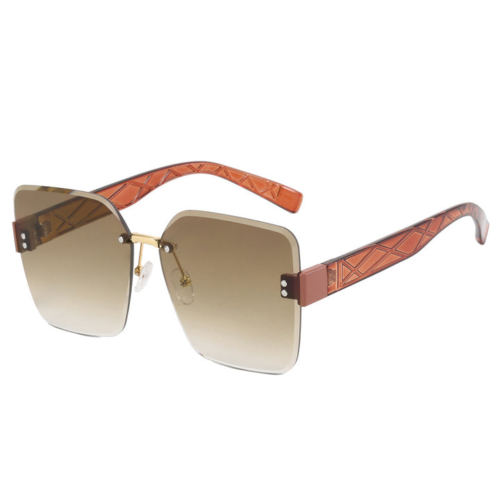 Damer oversized kvadratisk solbrille med moderne dekor Skanto