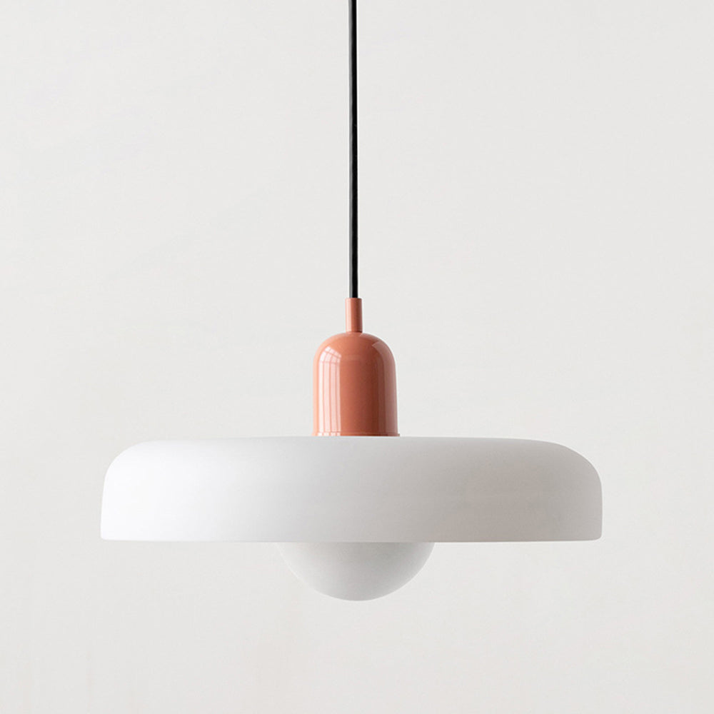 Skanto | Pendellampe laget av farget glass | Elegant hengelampe i Bauhaus-stil | Designlampe for stue og spisestue