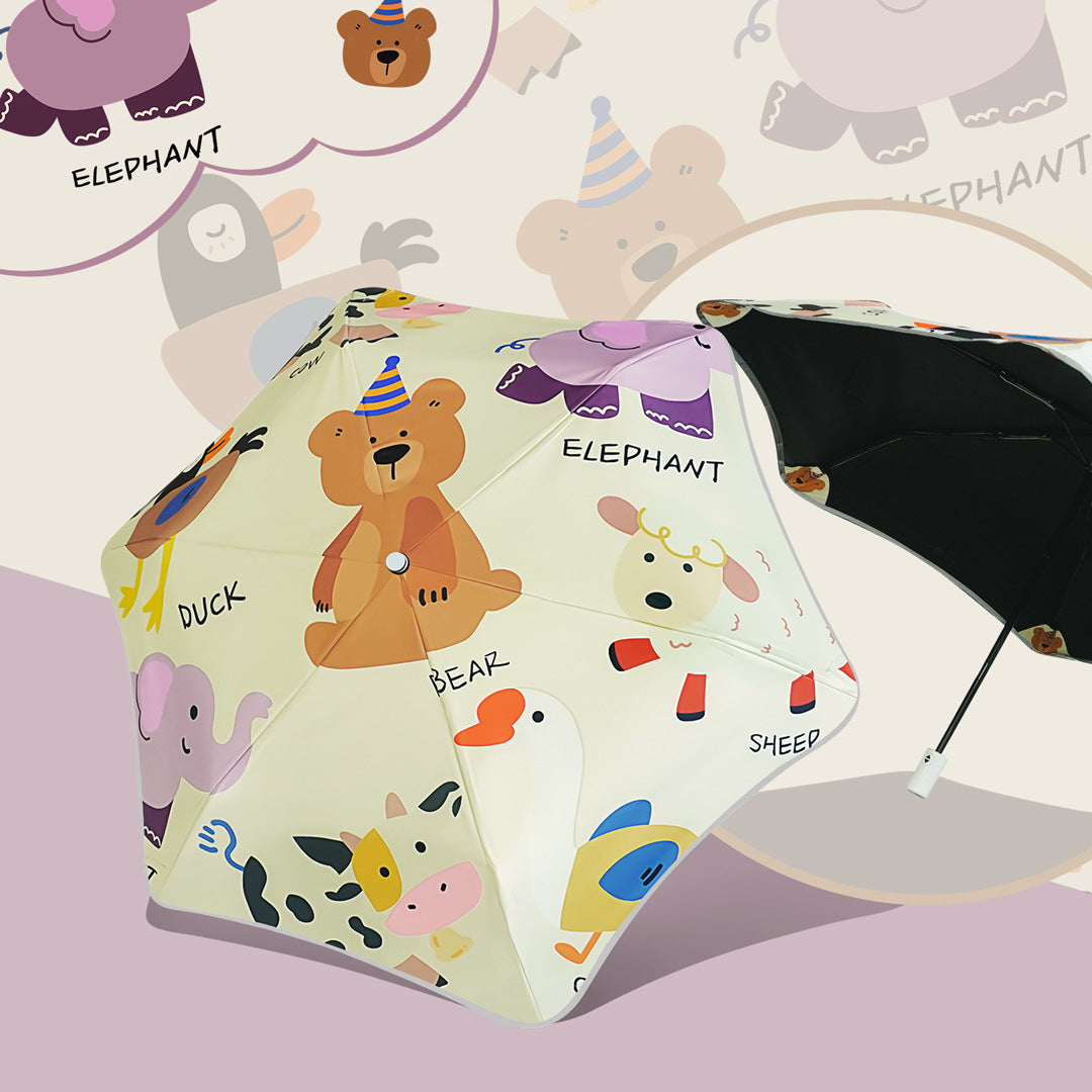 Dame kreativ og leken paraply i kartondesign Skanto