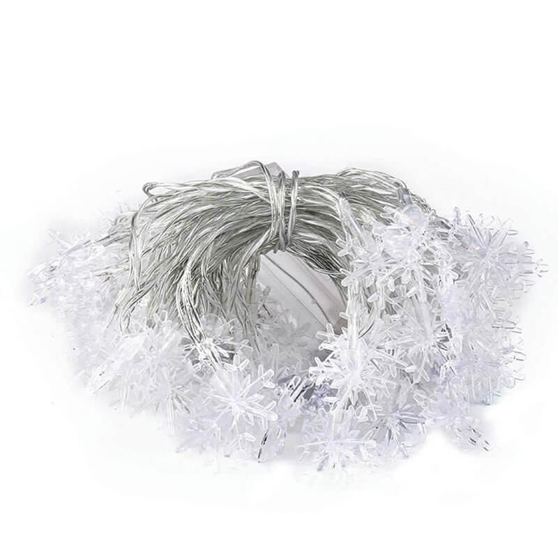 Norvo | LED Lyskjeder Jule Snøfnugg Fargerik 20 Lyskilde LED Vanntett Utendørs Lyskjeder