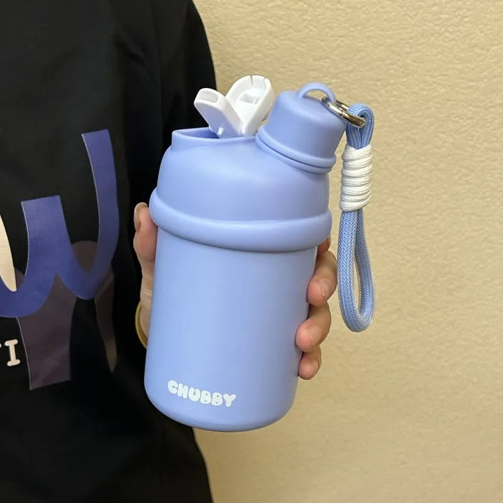 Damen Sportliche Wasserflasche mit praktischem Trageband Skanto