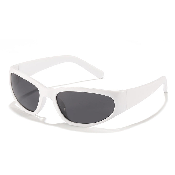 Dame moteriktig solbrille i futuristisk stil Skanto