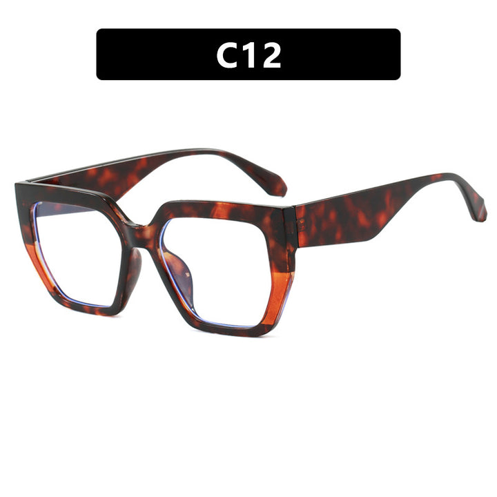 Women's geometric glasses in fashionable tortoise pattern Skanto