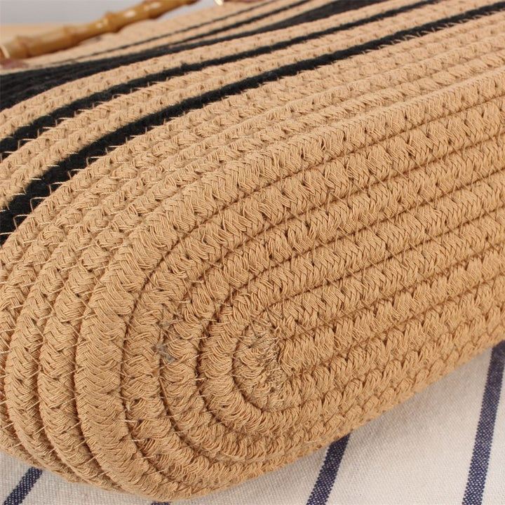 Elegant kurvveske med bambushåndtak Skanto