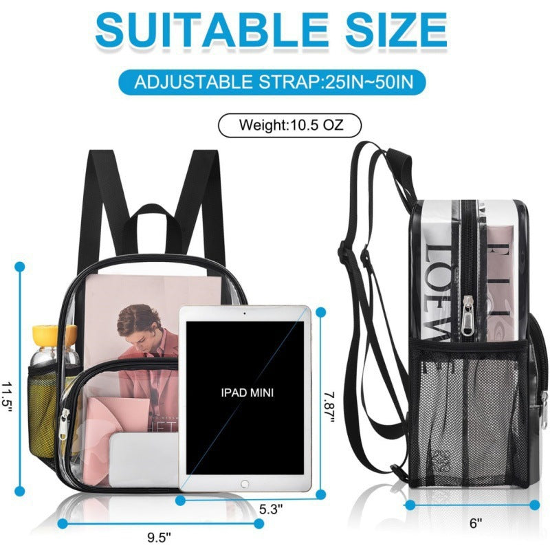 Unisex transparent komfort ryggsekk Skanto