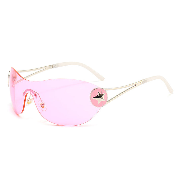 Dame Motebar Solbrille med gjennomsiktig design og stilige detaljer Skanto