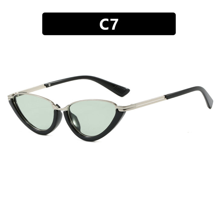 Women's Futuristic Cat-Eye Sunglasses with Gold Details Skanto