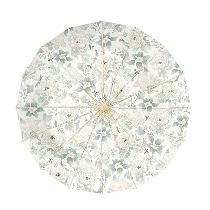 Dame elegant blomster-paraply Skanto