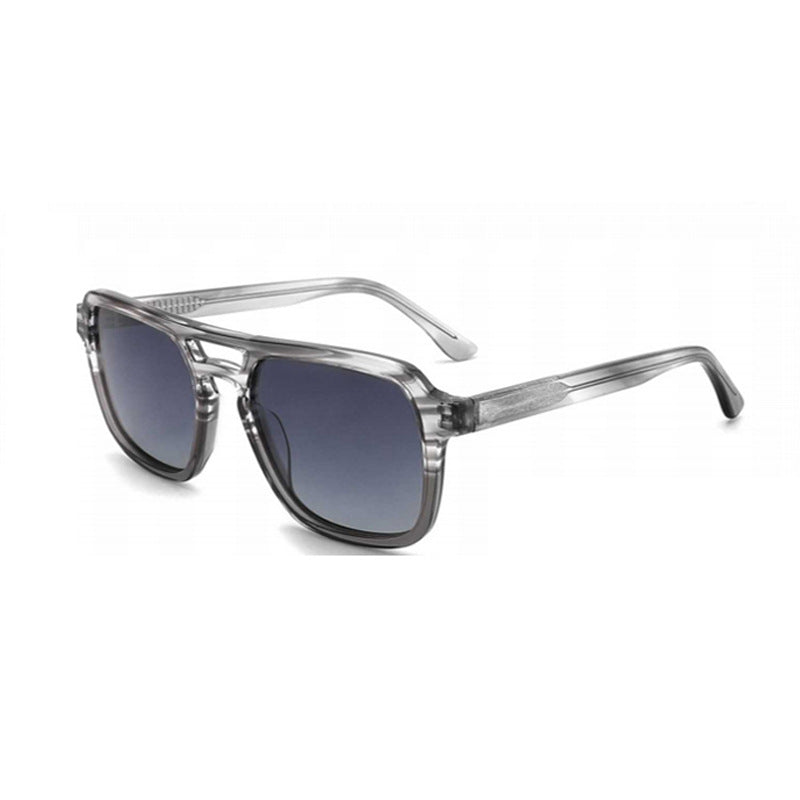 Dame solbrille med robust, stilisert plastramme og harmonisk avrundede glass Skanto